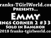 Franks TGirl World Horny Emmy Wanks Her Big Bangkok Boner in HD