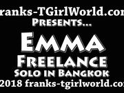 Franks TGirl World - Sexy Little Big Cock Ladyboy Emma Mirror Solo