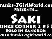 Saki Bangkok Ladyboy Busty Big Cock Solo for Franks TGirl World