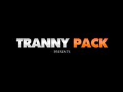 Tranny Pack - Tan-lined Brazilian TS Amanda Costa Cums